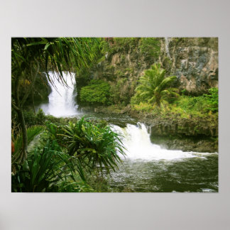 Affiches Cascade hawaïenne1