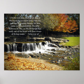 Affiches Cascade Scénique Jean 7:37