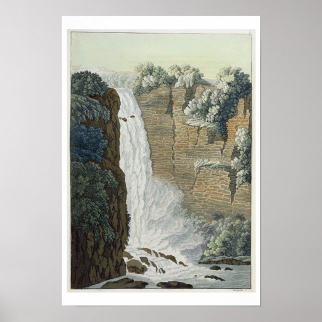 Affiches Cascade Tequendama sur la rivière Bogota, Colombie (Devant)