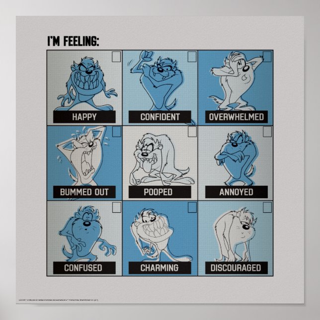 Affiches Case à cocher Émotion TAZ™ (Devant)