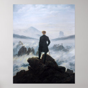 Affiches Caspar David Friedrich Le Voyageur Au-Dessus De La