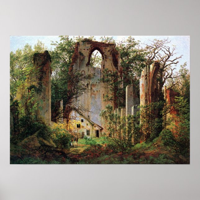 Affiches Caspar David Friedrich Monastère Ruines Eldena (Devant)