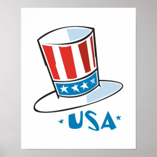 Affiches CASQUETTE américain de l'oncle Sam