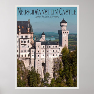 Affiches Castle Neuschwanstein from Marienbrücke - English