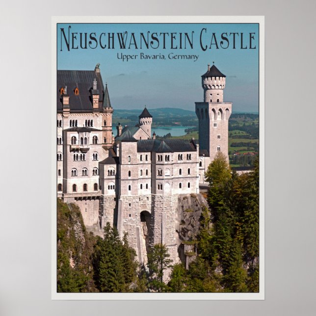 Affiches Castle Neuschwanstein from Marienbrücke - English (Devant)