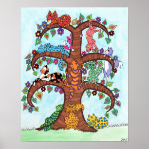 Affiches Cat Tree of Life 3