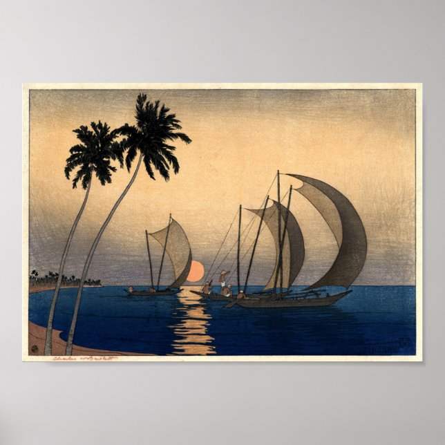 Affiches Catamarans au crépuscule (Devant)