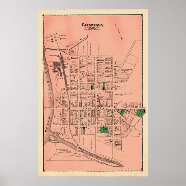 Affiches Catawissa 1876 Bières Atlas (Devant)