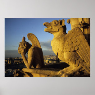 Affiches Cathédrale de Chimera, re-Dame, Paris, France