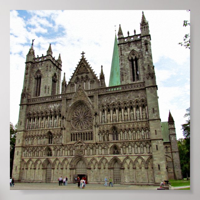 Affiches Cathédrale de Nidaros Trondheim Norvège (Devant)
