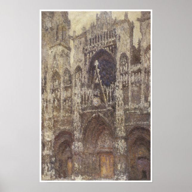 Affiches Cathédrale de Rouen, Façade, (Jour gris), 1894 (Devant)
