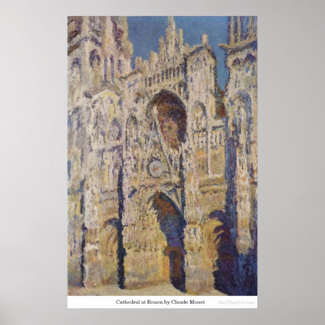 Affiches Cathédrale de Rouen par Claude Monet (Devant)