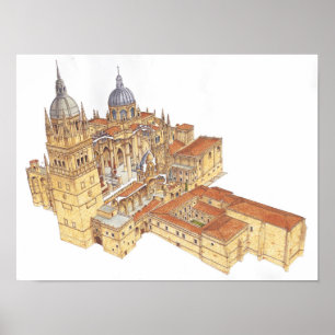 Affiches Cathédrale de Salamanque. L'Espagne