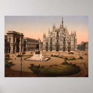 Affiches Cathédrale et Piazza de Milan, Lombardie, Italie