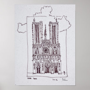 Affiches Cathédrale Notre-Dame de Paris  Île de la Cité