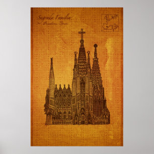 Affiches Cathédrale : Sagrada Fam � lia, Barcelone