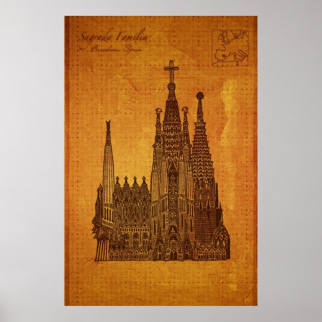 Affiches Cathédrale : Sagrada Fam � lia, Barcelone (Devant)