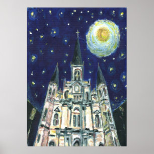 Affiches Cathédrale Starry Night