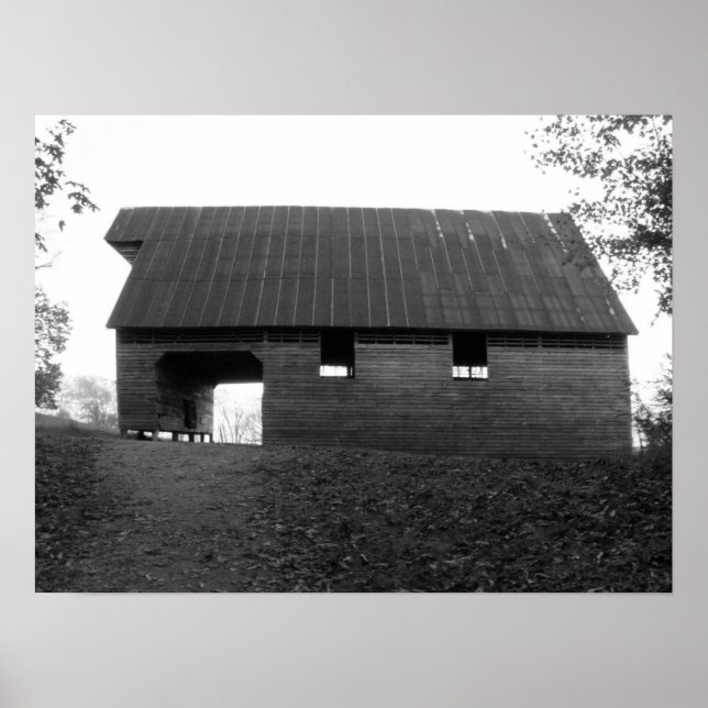 Affiches Caughron Grange, Cades Cove, b&w (Devant)