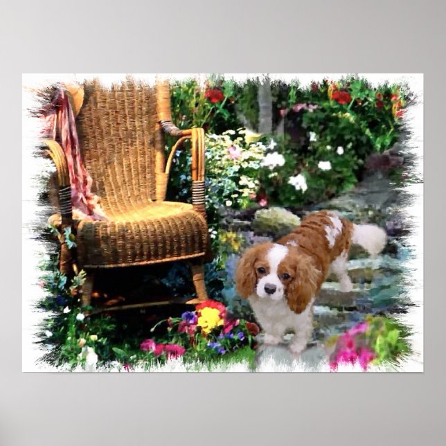 Affiches Cavalier King Charles Spaniel Art (Devant)