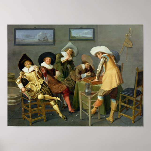 Affiches Cavaliers dans une taverne (Devant)