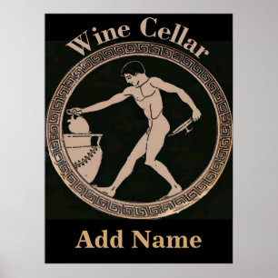 Affiches Cave à vin Ancient Man ajouter nom,