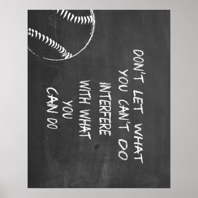 Affiches Ce que vous pouvez faire Baseball Motivation (Devant)