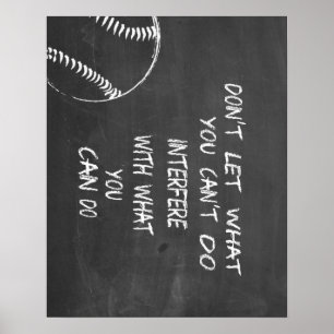 Affiches Ce que vous pouvez faire Motivation baseball