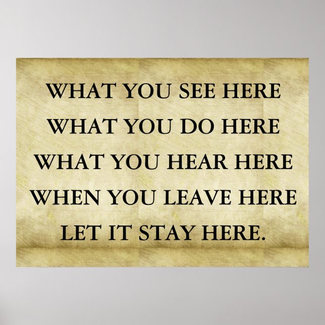 Affiches Ce que vous voyez ici, ce que vous faites ici, ce  (Devant)