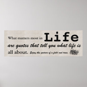 Affiches Ce qui compte le plus dans la vie, ce sont les cit