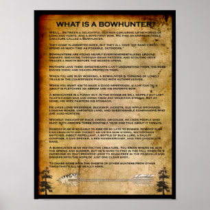 AFFICHES CE QUI EST UN BOWHUNTER