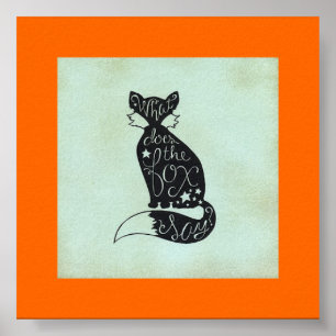 Affiches Ce qui fait le Fox pour indiquer l'affiche