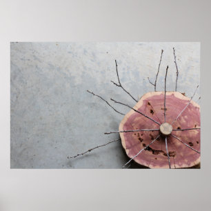 Affiches Cèdre rouge naturel éco-art sculpture Oblique