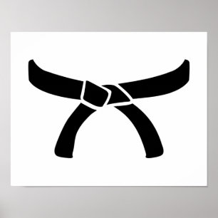 Affiches Ceinture de judo noir