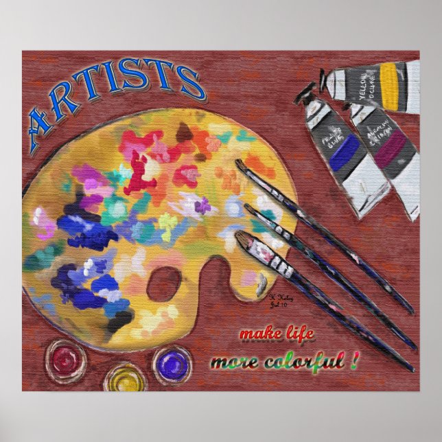 Affiches Célébrer l'impression Artistes (Devant)