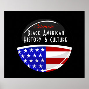 Affiches Célébrons l'histoire de l'Amérique noire Emblème b