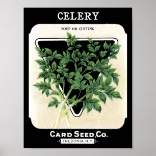 Affiches Celery green Card Seed Co. Fredonia, NY Vintage