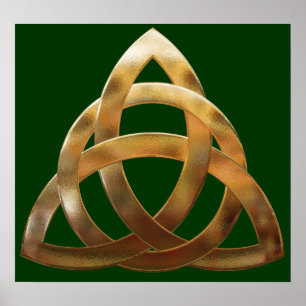 Affiches Celtic Gold Trinity Knot
