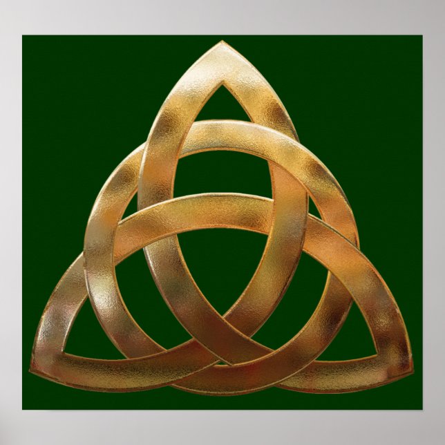 Affiches Celtic Gold Trinity Knot (Devant)