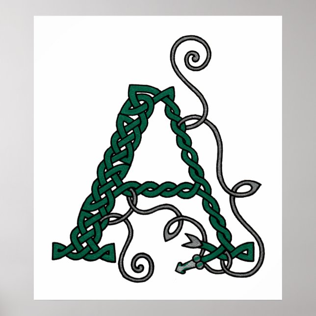 Affiches Celtic Letter A print (Devant)