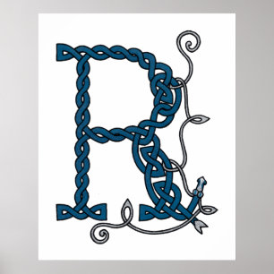 Affiches Celtic Letter R print