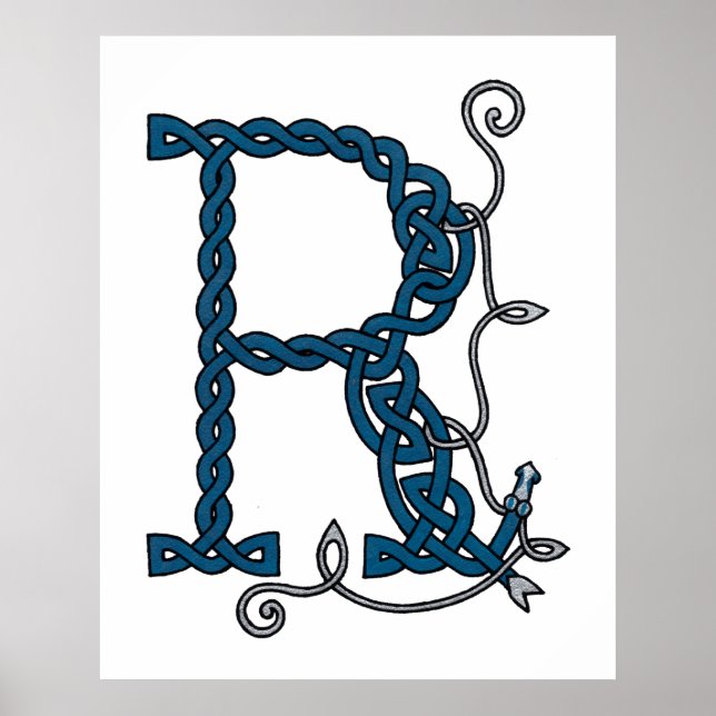 Affiches Celtic Letter R print (Devant)