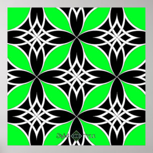 Affiches Celtique miroitant (Flutterby vert)