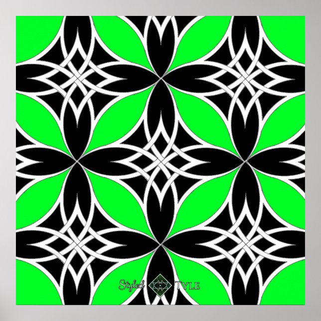 Affiches Celtique miroitant (Flutterby vert) (Devant)