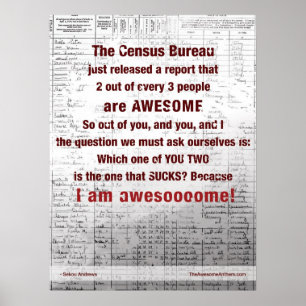 Affiches "CENSUS BUREAU" Poste fantastique (Confiance/Swagg