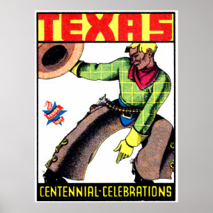 Affiches Centenaire du Texas 1936