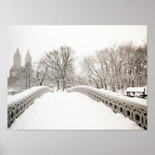 Affiches Central Park Winter Romance - Pont Bow