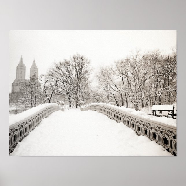 Affiches Central Park Winter Romance - Pont Bow (Devant)