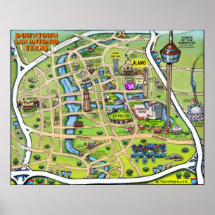 Affiches Centre-ville de San Antonio