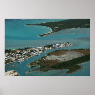 Affiches Centre-ville de Spanish Wells, Bahamas